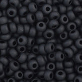 11/0 Preciosa Seed Beads Opaque Black Matte #34943